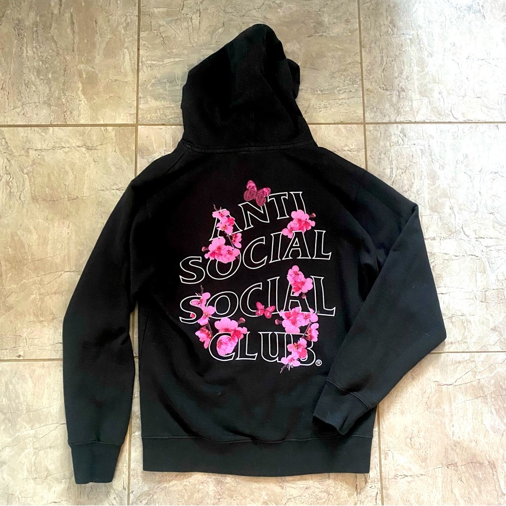 Anti Social Social Club Pink Flower Hoodie